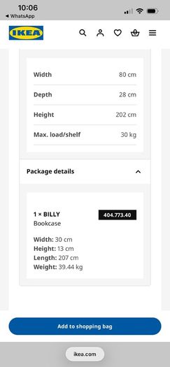 Billy bookcase