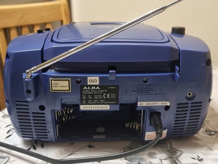 Alba CX 530 Portable Stereo Radio CD Cassette Recorder, Working.