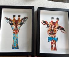 Audrey Hamilton 2 x giraffe prints