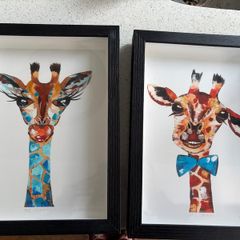 Audrey Hamilton 2 x giraffe prints