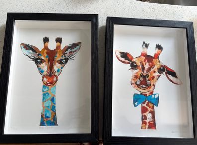 Audrey Hamilton 2 x giraffe prints