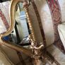 Antique Harp Shaped Tabletop Mirror Image 3