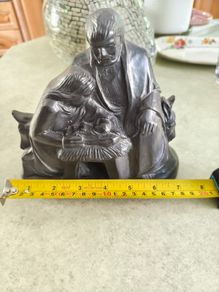 Owen Irish Turf Craft - Vintage Carved Turf Nativity Scene