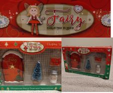 Christmas Fairy Door And Decorations, New In Box