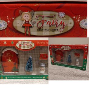 Christmas Fairy Door And Decorations, New In Box
