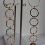 Elegant Gold Starburst Disc & Link Earrings Image 8