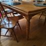 solid wood dining table and chairs Image 2