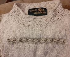 Handknit sweater.