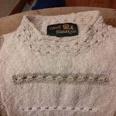 Handknit sweater.