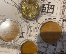 coin: building new Ireland Michael Collins layered in pure gold coin