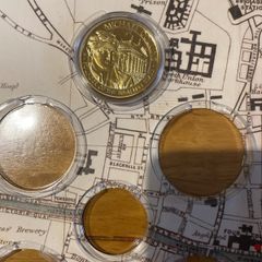 coin: building new Ireland Michael Collins layered in pure gold coin