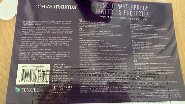 Clevamama Tencel Waterproof Mattress Protector