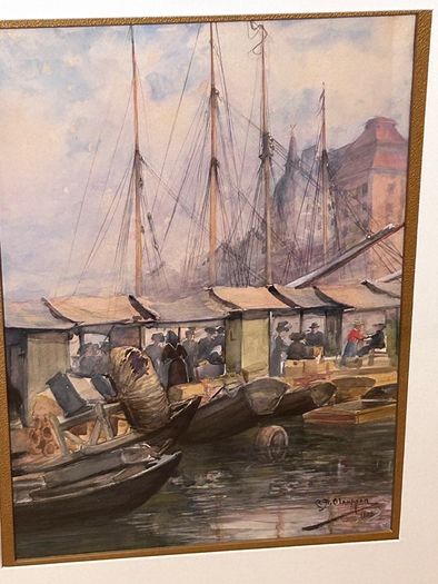 Original watercolour by Carl August Olausson 1909