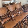 Carved hardwood kitchen chairs Image 3