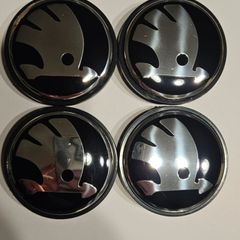 Skoda Wheel Centre Caps 65mm Center Wheel hubcaps (4 caps for 15euro)