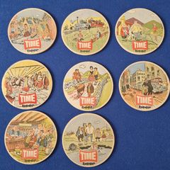 Full set of Time Beer coasters 1960's