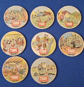 Full set of Time Beer coasters 1960's