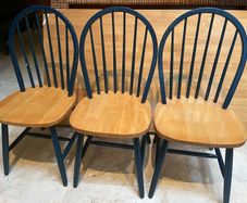 6 x Very Solid Heavy Wooden Kitchen Dining Chairs - Can Deliver