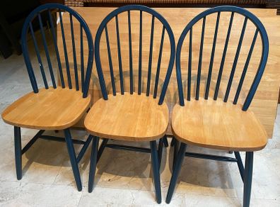 6 x Very Solid Heavy Wooden Kitchen Dining Chairs - Can Deliver