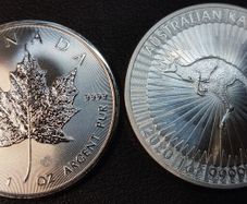 1 oz Silver Canadian Maple leaf + Australian Kangaroo 2020