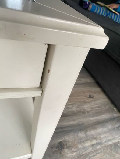 Ikea Coffee table, white/glass