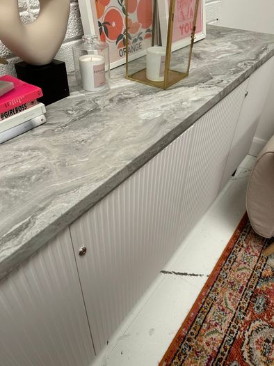 Sideboard with 4 doors and fluted effect front