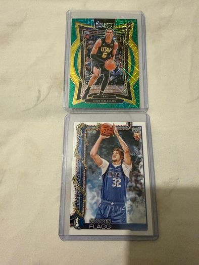 Premium NBA Rookie Lot - Cooper Flagg RC & Cody Williams Select Parallel