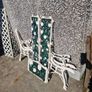 cast iron white benches Image 7