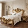 This is a very grand nice bed and two marble topped lockers. Image 2