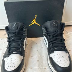 Unused Nike Air Jordan 1 Mid  Black, White & Grey