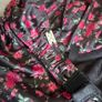 Black and pink floral corset top from For Love & Lemons Size M Black Rose Print Satin Ruched Bustier Cami Top Image 7