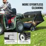 Tow Behind Lawn Sweeper, 111.7 cm Pull Behind Lawn Sweeper, 25 cu. ft Large Capacity Leaf & Grass Collector, Heavy Duty Garden Sweeper with Adjustable Sweeping Height for Yard, Lawn, Farm Image 5