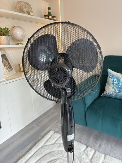 16" Inch, Black Pedestal Fan from Schallen