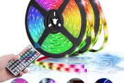 LED Strip Lights 10m with Remote, Sunvook LED Light 32.8ft 300 LED 5050 RGB Lighting IP65 Waterproof Dust-Proof LED lights with 44 Keys Remote Control for Indoor and Outdoor Christmas Decoration (10m)