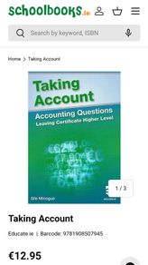 Taking Account Accounting questions for leaving certificate