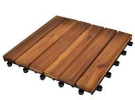 main image for ad Decking Tiles Vertical Pattern 30 x 30 cm Acacia Set of 30