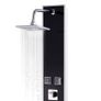 Shower Panel Unit Glass 18x42.1x120 cm Black Image 4