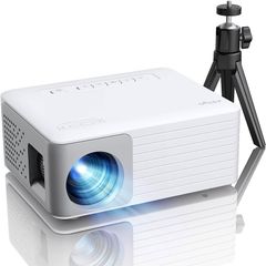 Mini Projector, 5000 Lumens AKIYO O1 LED Portable Projector, Support HD 1080P, 15 Keystone, 25% Zoom, Kids Gifts, Compatible with iOS/Android/Tablet/PC/TV Stick/USB/DVD/Game Console with Tripod (FREE SHIPPING)
