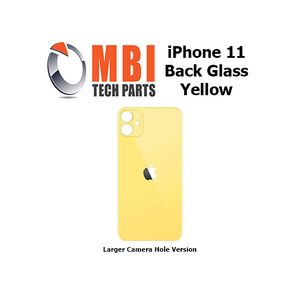 iPhone 11 Back Glass Replacement Rear Battery Cover with Adhesive Yellow