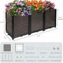 Raised Garden Bed Self Watering Deepened 50cm, 200L Large Planters Box for Outdoor Plants, Elevated Patio PP Flower Vegetables Planting Container, Garden Bed Planter Box Kit Drainage Holes Image 5