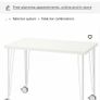 White desk with wheels - IKEA Image 4