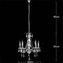 Maria Theresa Crystal Chandelier, Clear Droplet Glass Ceiling Light with 5 Lights, Chrome LED Pendant Lighting Fixture for Dining Room, Living Room, Hallway, Stairway Size D50cm H55cm Chain 60cm (FREE POSTAGE) Image 2