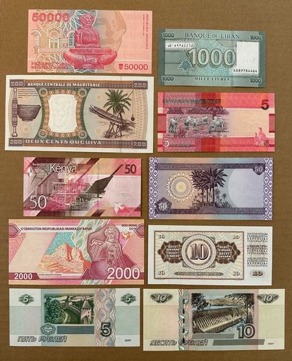 10 Mixed Banknotes