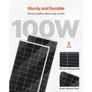 12V 400W Solar Wind Power Kit, 2PCS 100W Monocrystalline Solar Panels + 200W Wind Turbine + MPPT Wind/Solar Hybrid System Controller for Home RV Boat Camping Off-Grid Applications Image 2