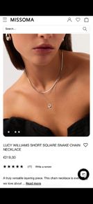 Missoma silver jewellery Lucy Williams silver snake chain