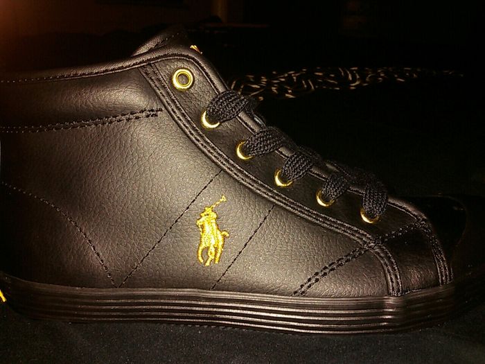 Black Polo Ralph Lauren laced boots NEW