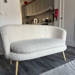 Off white 2 seater Boucle sofa