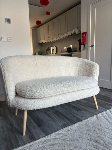 Off white 2 seater Boucle sofa