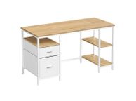 main image for ad Modern Office Desk with Drawers &amp; Shelves  Rustic Vintage Brown or Natural Oak-White