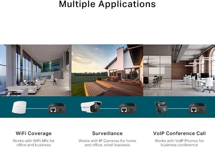 TP-Link Gigabit PoE Injector, Non-PoE to PoE Adapter